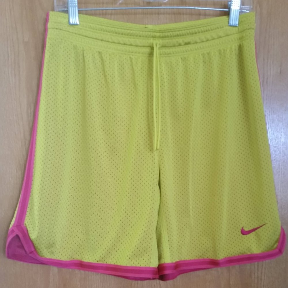 Nike 7" Yellow & Pink Athletic Shorts Small EUC